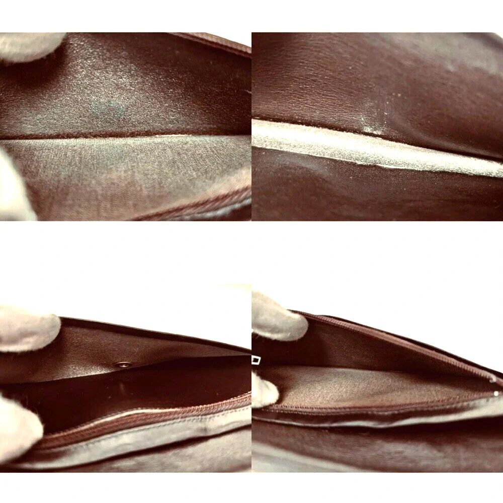 Authentic Vintage CD Christian Dior Trotter Long Wallet Canvas Leather Trim
